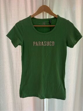 Parasuco Women's Green Logo Tee - Medium